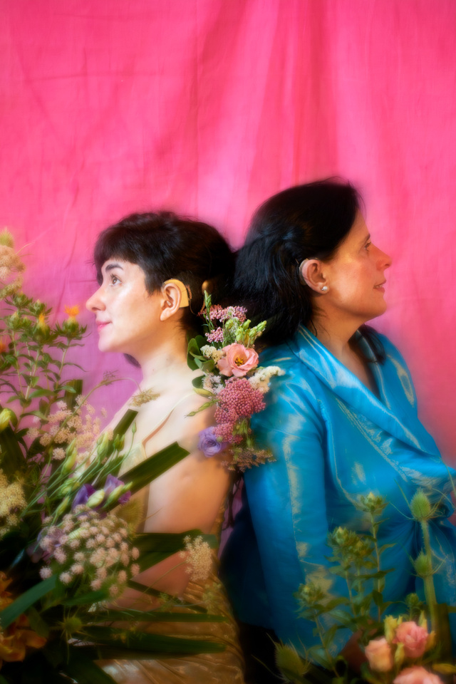 Portrait of LGBTQIA Couple with Hearing Aid